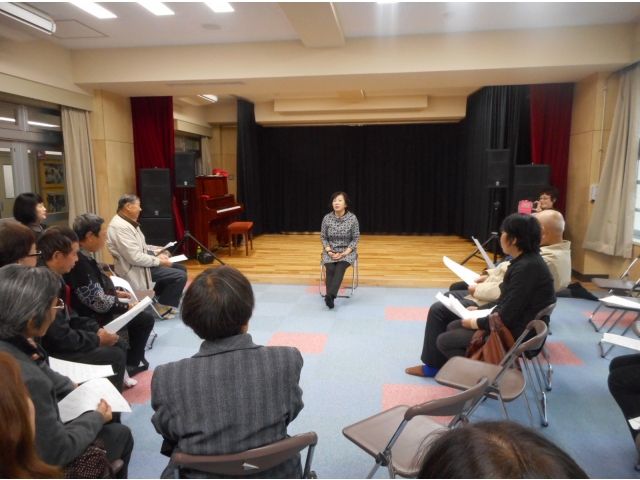 歌い方の基本等を説明されました