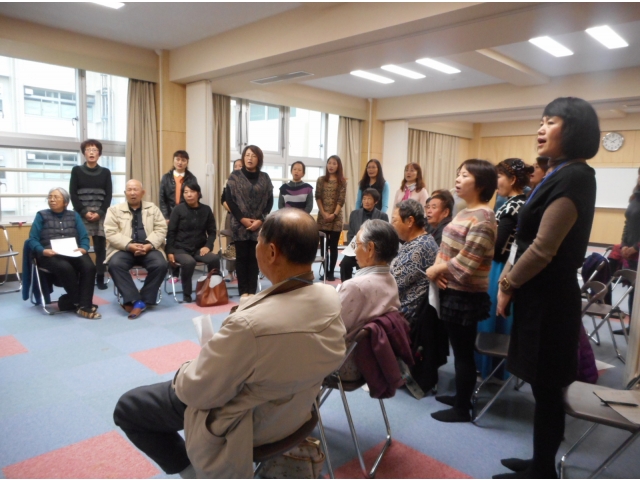 合唱中の様子です