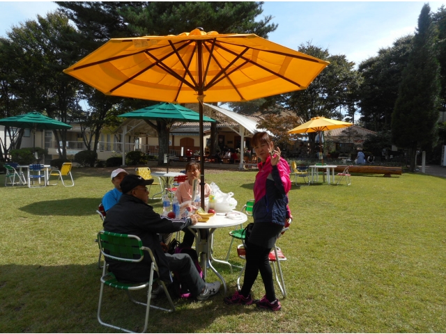 かんてんぱぱガーデンで、昼食をとりました