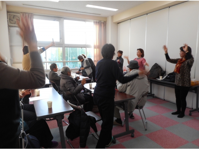 最後に健康体操をして、リフレッシュしました。