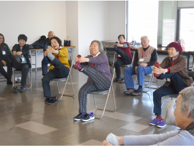 ２日目　足のストレッチ