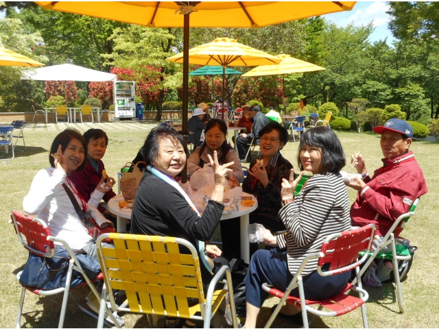 かんてんぱぱガーデンでお弁当を食べました。