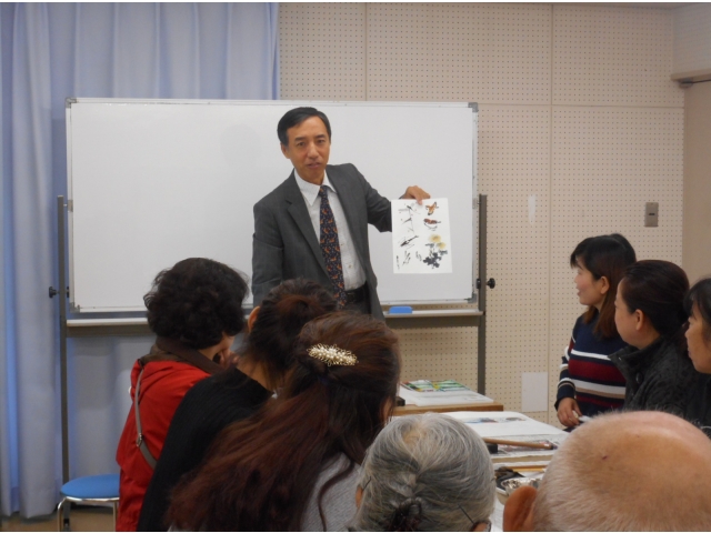 今日の画題について講師から説明がありました。