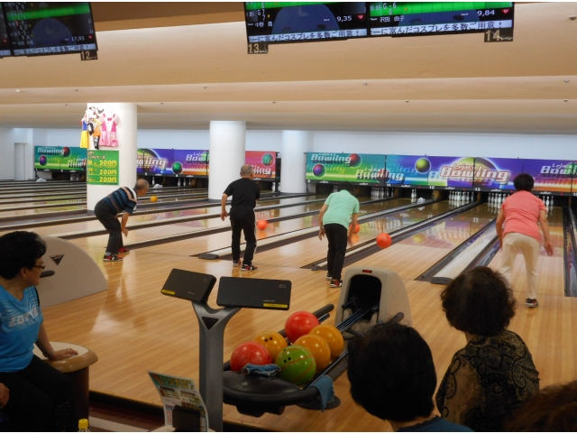 ４レーンを使って投げました。