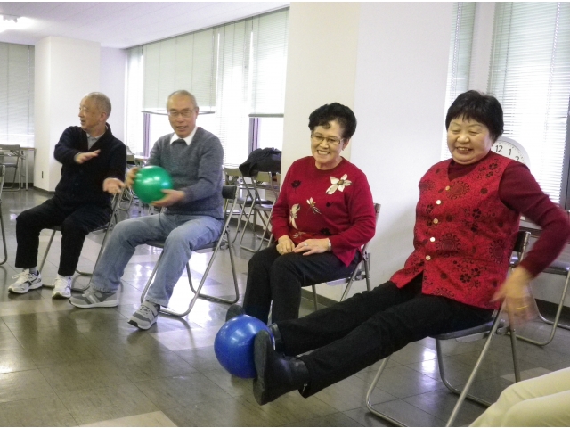 ボールを使った運動