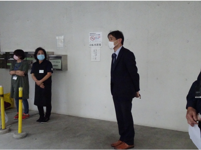 防災訓練主催者から挨拶がありました。