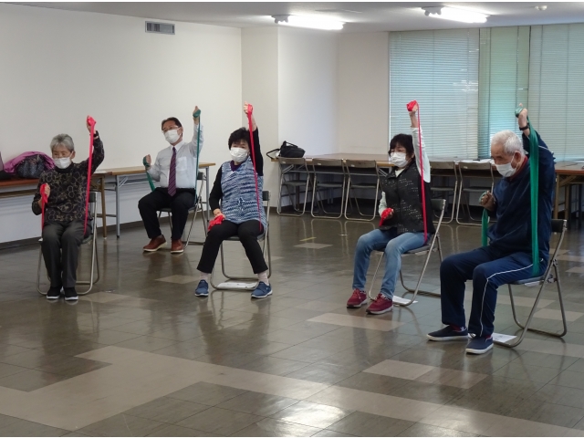 セラバンドを使った体操