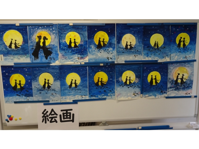 中国の七夕モチーフ「牛郎と織女」（絵画教室）